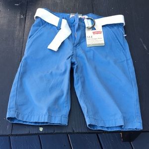 Brand New Levi’s Blue Dress shorts w/ belt size 7x